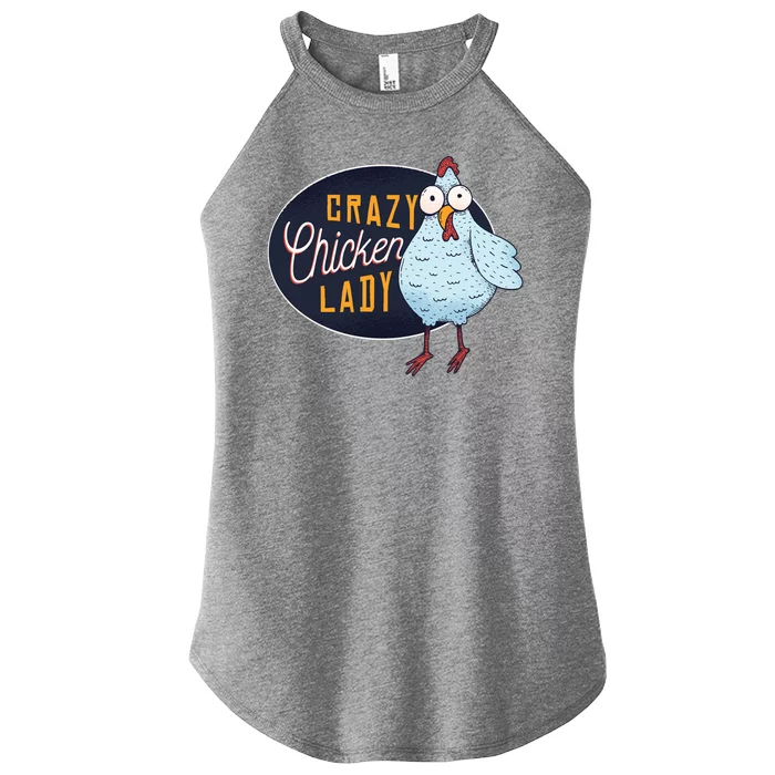 Crazy Chicken Lady Women’s Perfect Tri Rocker Tank