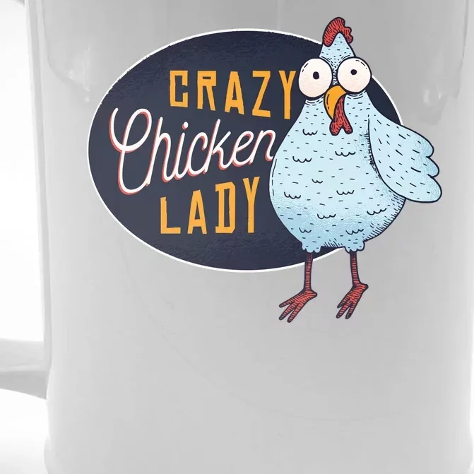 Crazy Chicken Lady Front & Back Beer Stein