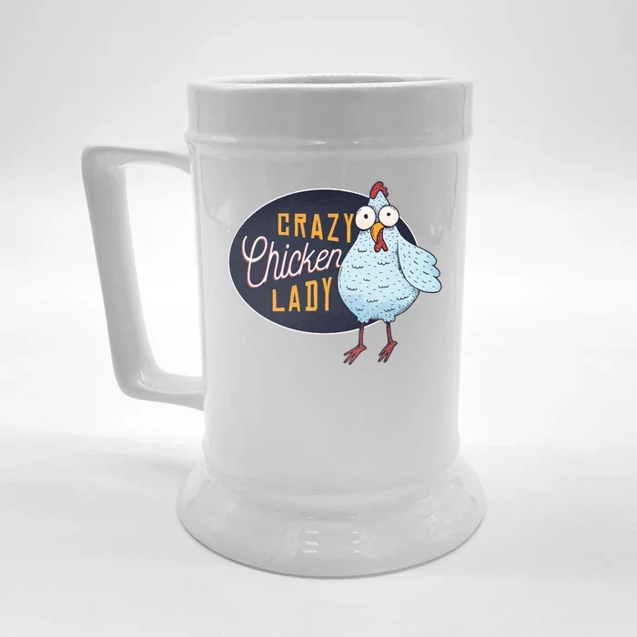 Crazy Chicken Lady Front & Back Beer Stein