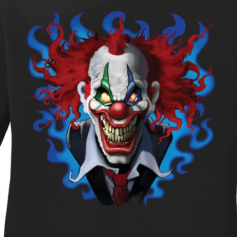 Crazy Clown Ladies Long Sleeve Shirt