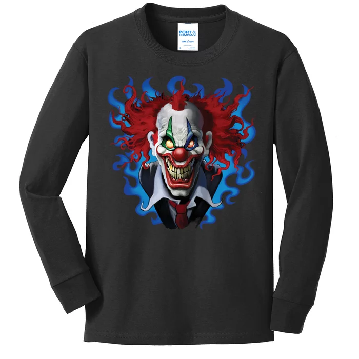 Crazy Clown Kids Long Sleeve Shirt