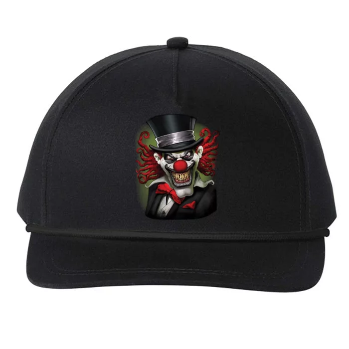 Crazy Clown Smiling Snapback Five-Panel Rope Hat