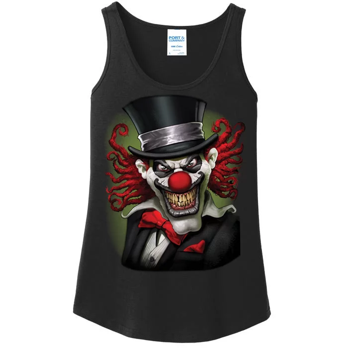 Crazy Clown Smiling Ladies Essential Tank