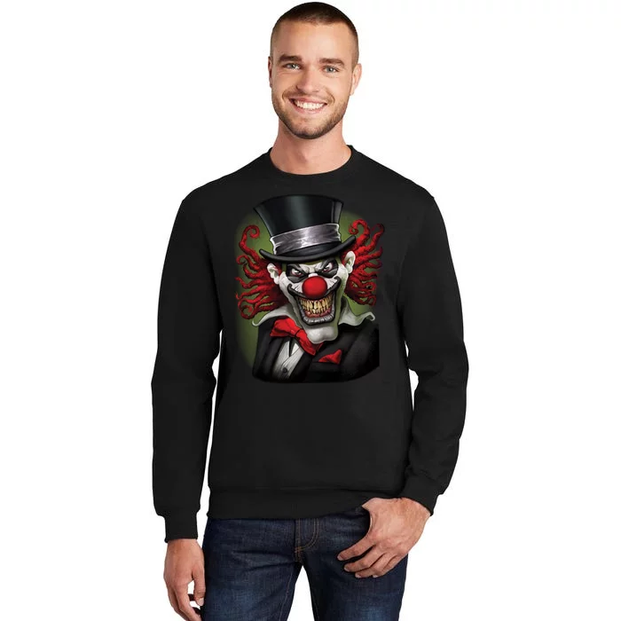 Crazy Clown Smiling Tall Sweatshirt