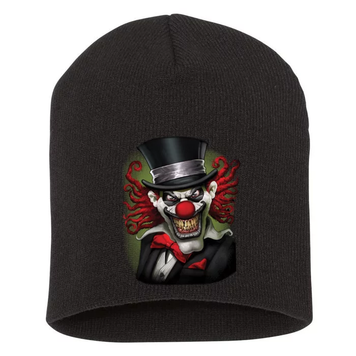 Crazy Clown Smiling Short Acrylic Beanie