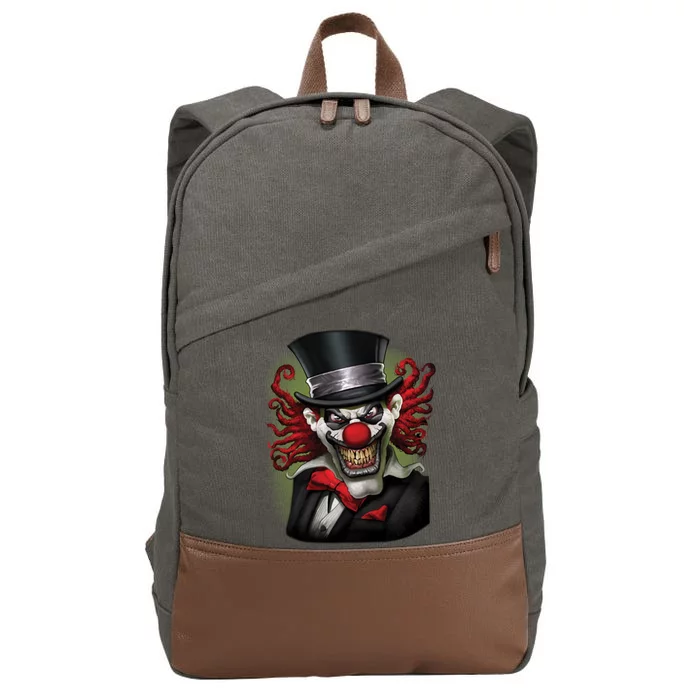 Crazy Clown Smiling Cotton Canvas Backpack