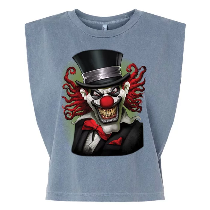 Crazy Clown Smiling Garment-Dyed Women's Muscle Tee