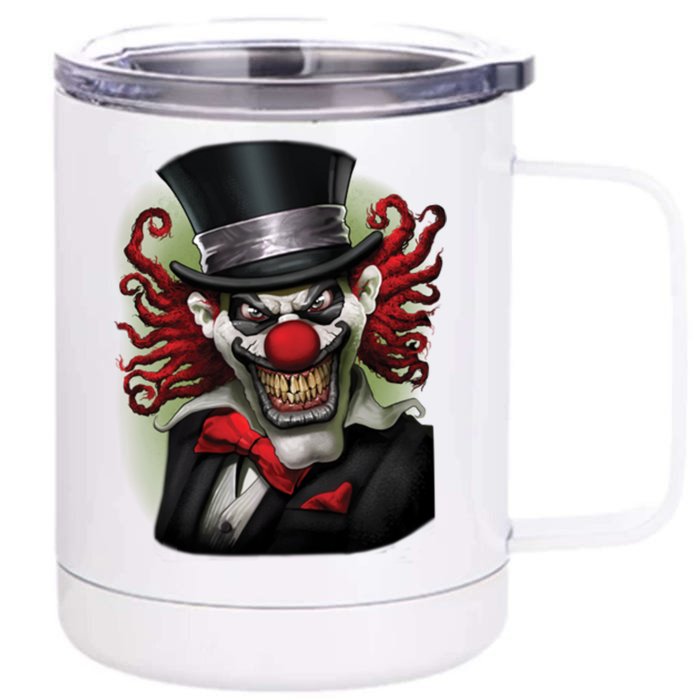 Crazy Clown Smiling Front & Back 12oz Stainless Steel Tumbler Cup