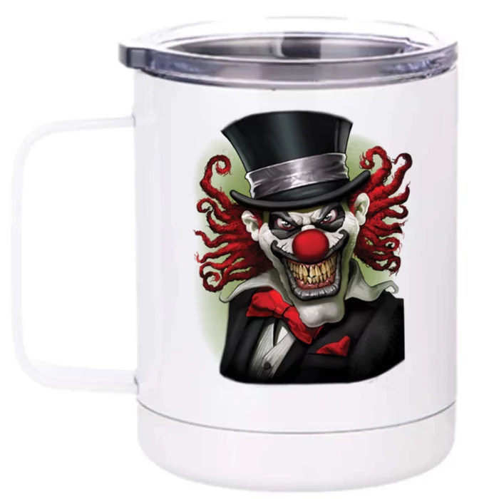 Crazy Clown Smiling Front & Back 12oz Stainless Steel Tumbler Cup