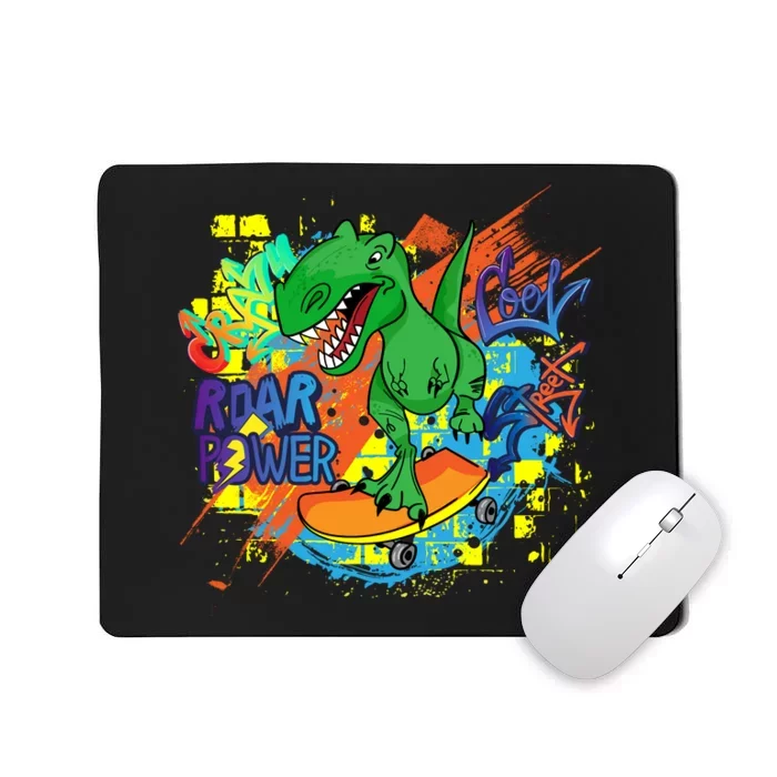 Crazy Cool Skateboarding T-Rex Mousepad