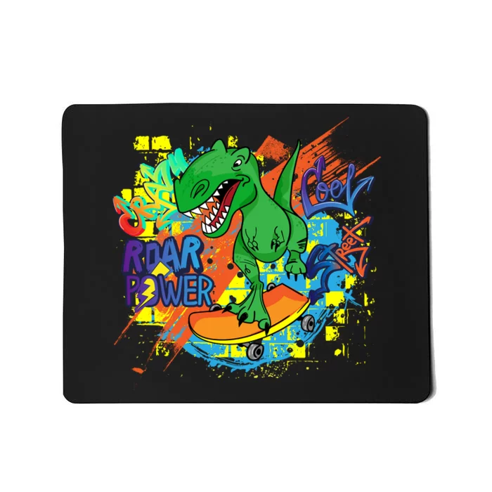 Crazy Cool Skateboarding T-Rex Mousepad