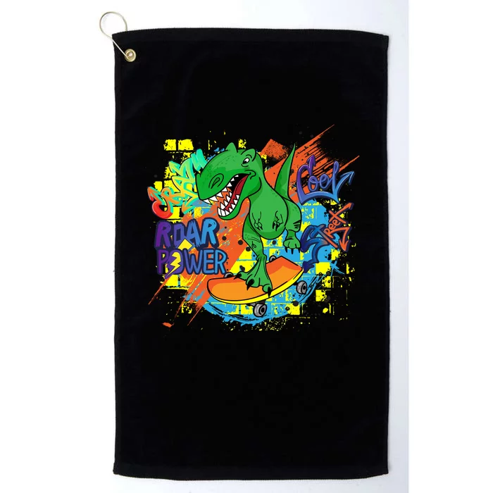 Crazy Cool Skateboarding T-Rex Platinum Collection Golf Towel