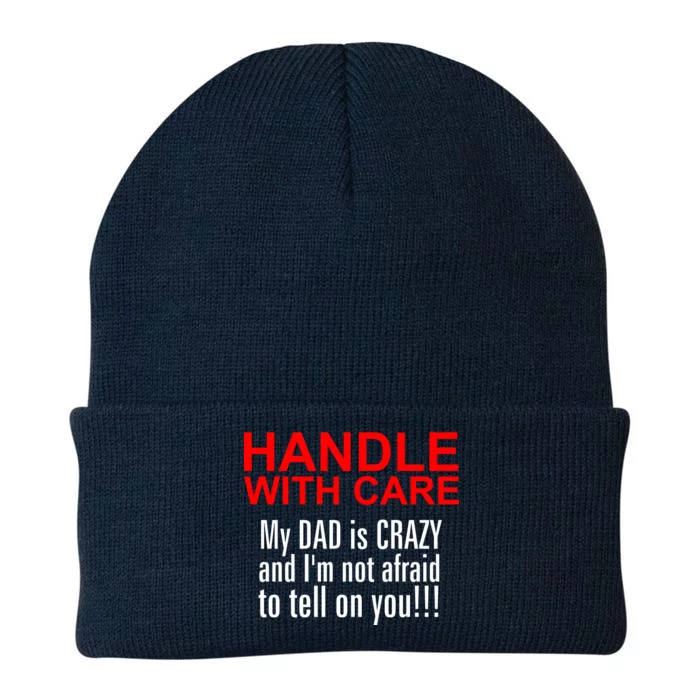 Crazy Dad - Handle With Care Funny Knit Cap Winter Beanie