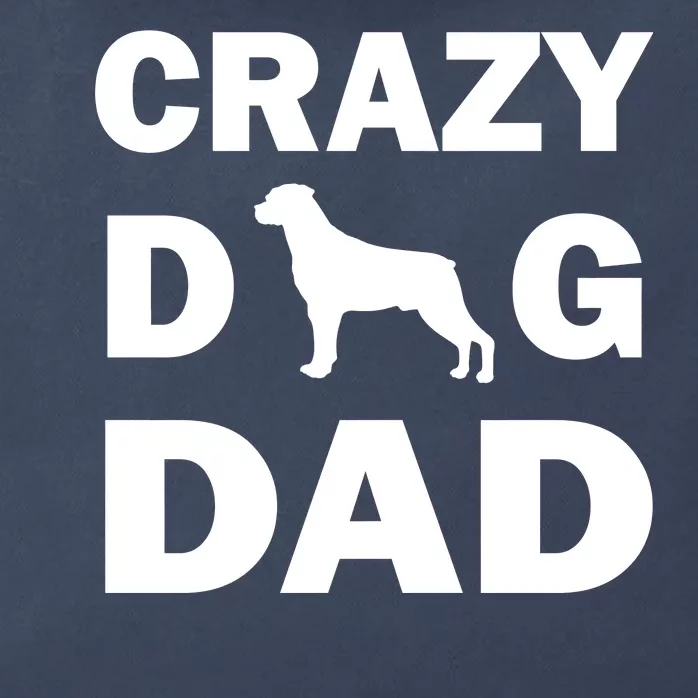 Crazy Dog Dad Zip Tote Bag