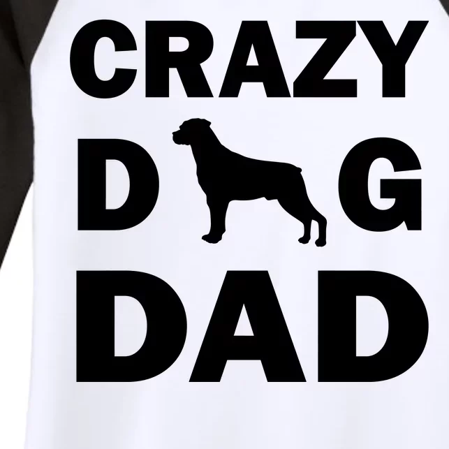 Crazy Dog Dad Women's Tri-Blend 3/4-Sleeve Raglan Shirt