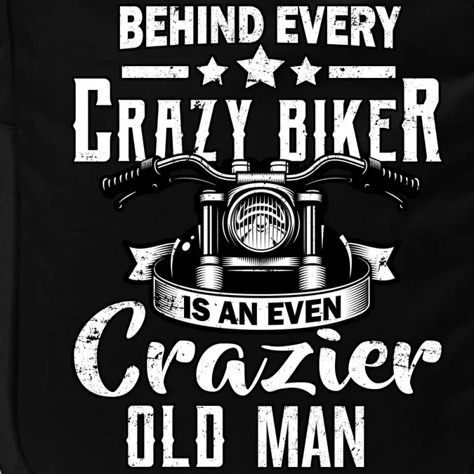 Crazy Old Biker Man Impact Tech Backpack