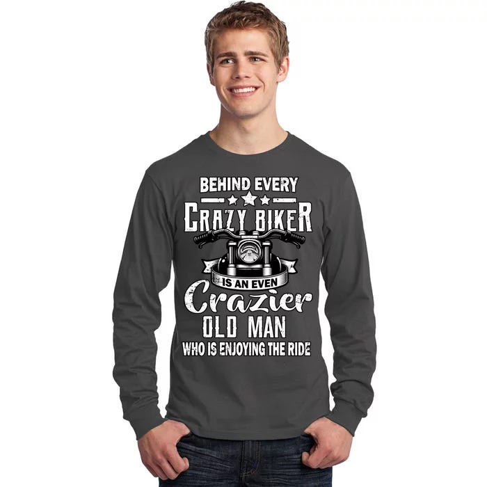 Crazy Old Biker Man Tall Long Sleeve T-Shirt