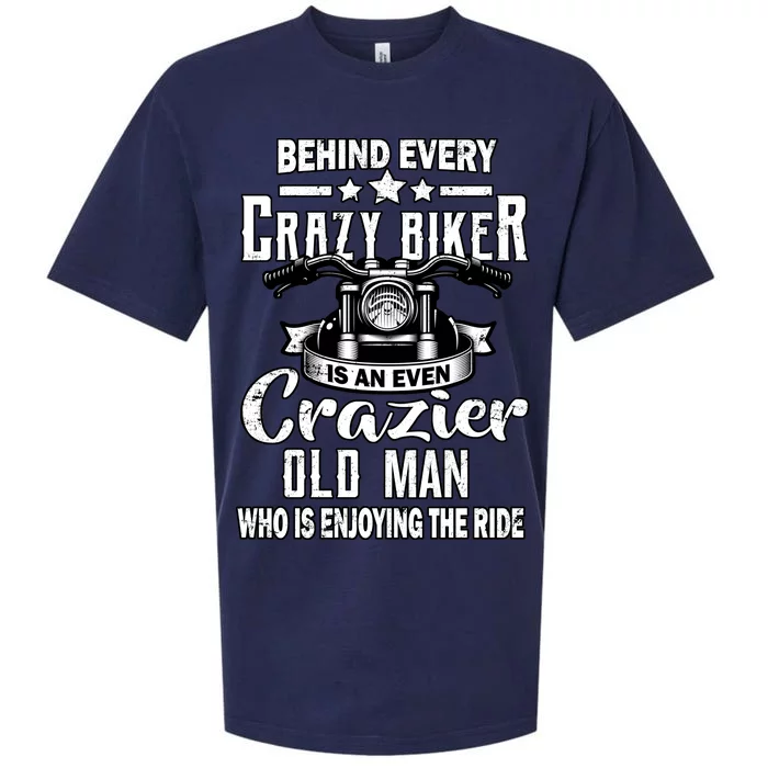 Crazy Old Biker Man Sueded Cloud Jersey T-Shirt