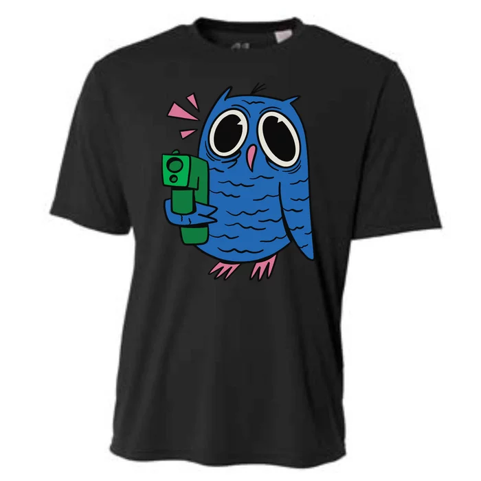 Crazy Owl Gun Cooling Performance Crew T-Shirt