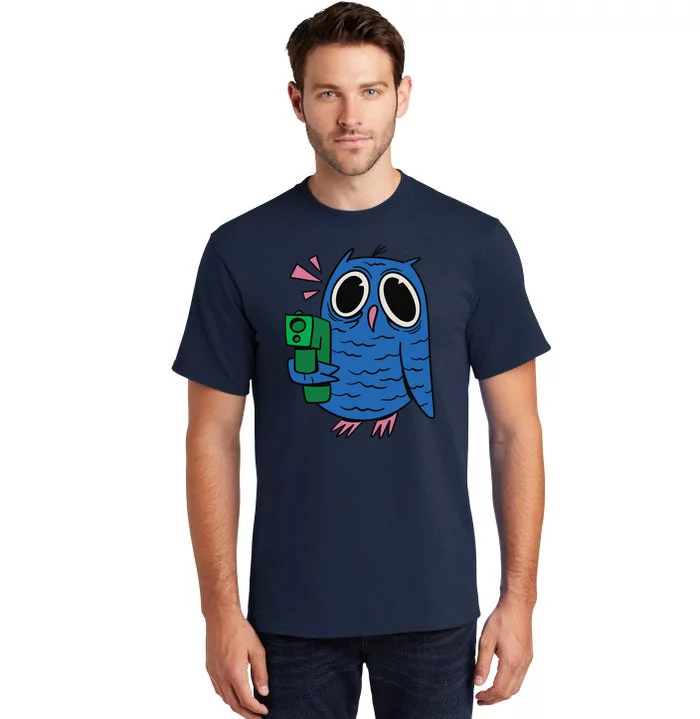 Crazy Owl Gun Tall T-Shirt