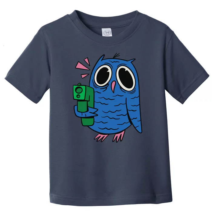 Crazy Owl Gun Toddler T-Shirt