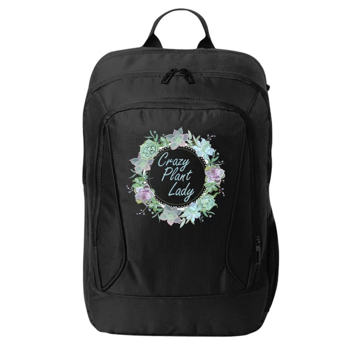 Crazy Plant Lady Floral Logo City Backpack