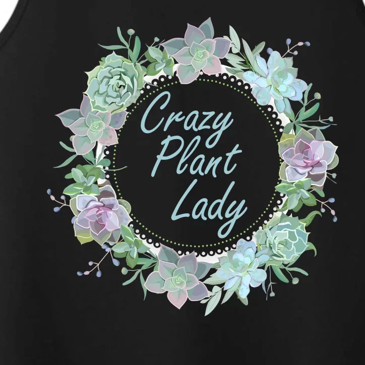 Crazy Plant Lady Floral Logo Performance Tank