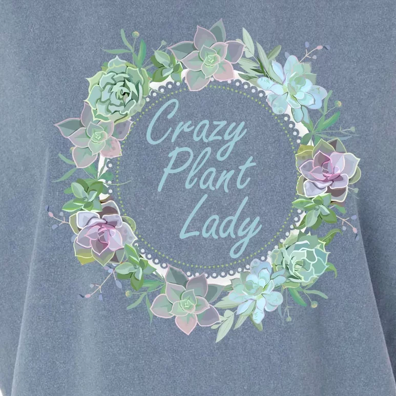 Crazy Plant Lady Floral Logo Garment-Dyed Women's Muscle Tee