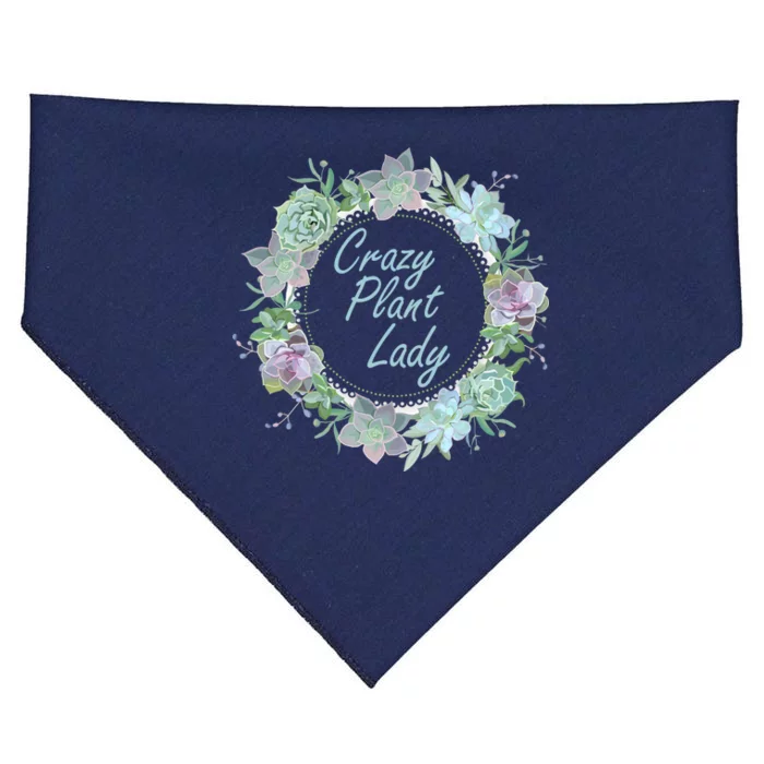 Crazy Plant Lady Floral Logo USA-Made Doggie Bandana