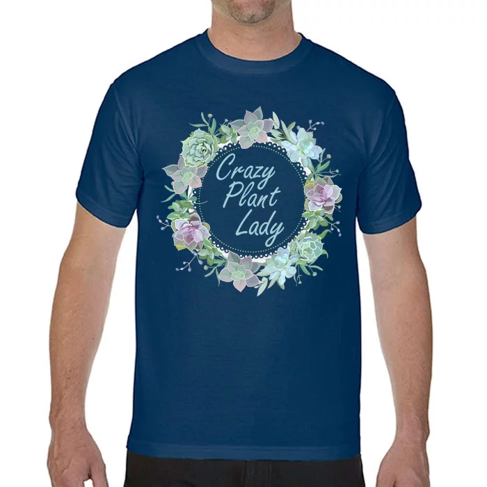 Crazy Plant Lady Floral Logo Comfort Colors T-Shirt