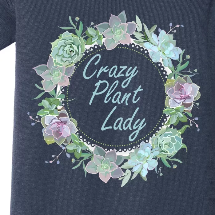 Crazy Plant Lady Floral Logo Baby Bodysuit