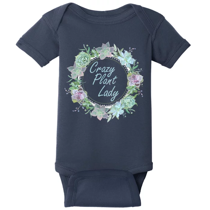 Crazy Plant Lady Floral Logo Baby Bodysuit