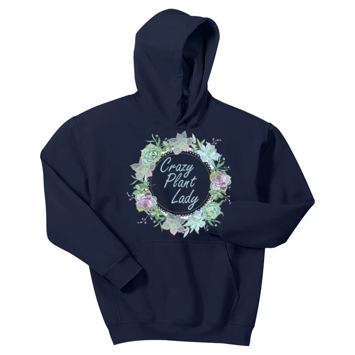 Crazy Plant Lady Floral Logo Kids Hoodie