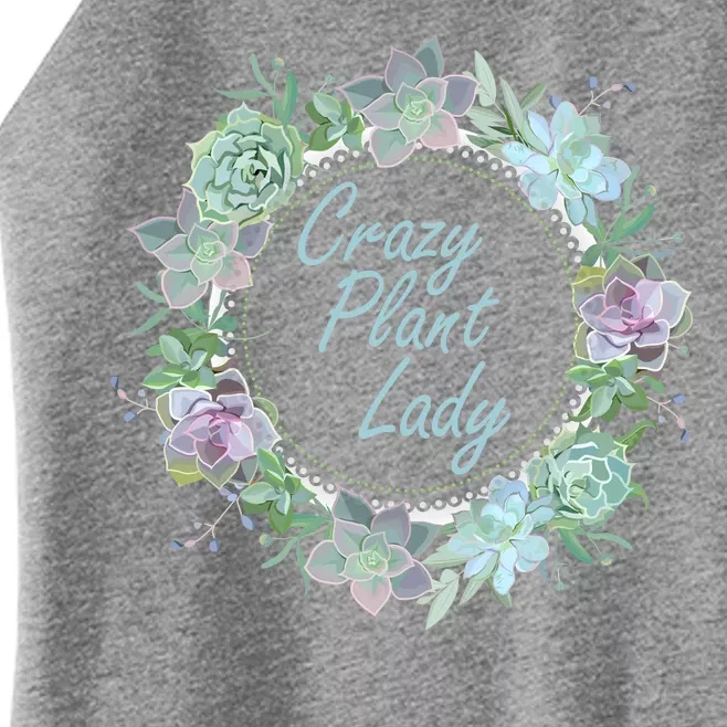 Crazy Plant Lady Floral Logo Women’s Perfect Tri Rocker Tank