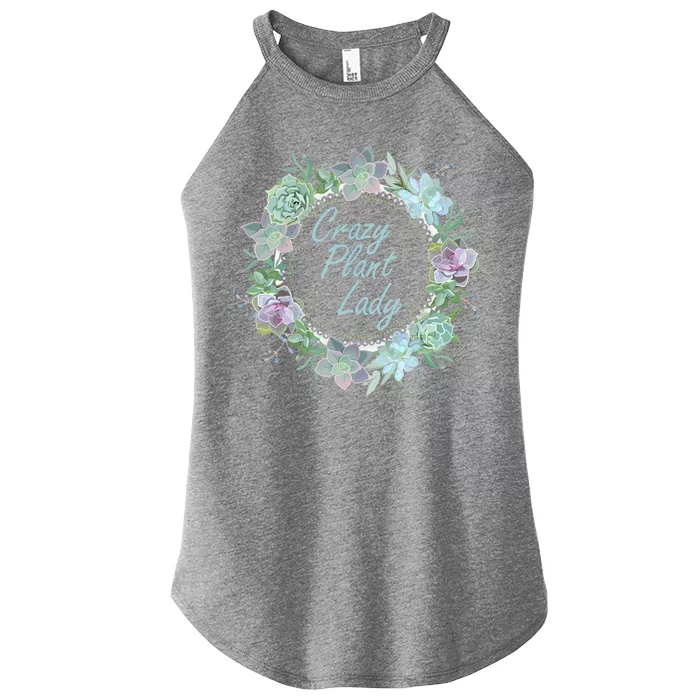 Crazy Plant Lady Floral Logo Women’s Perfect Tri Rocker Tank