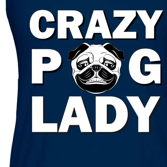 Crazy Pug Lady Ladies Essential Flowy Tank