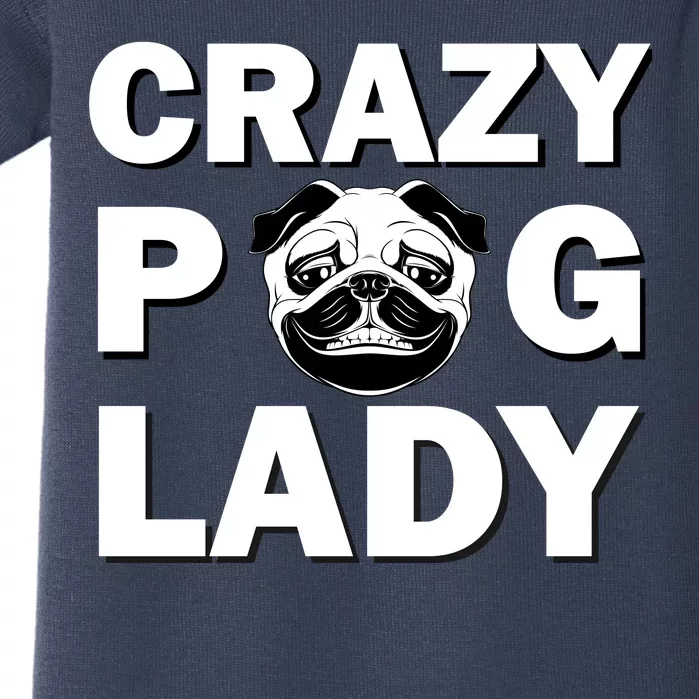 Crazy Pug Lady Baby Bodysuit