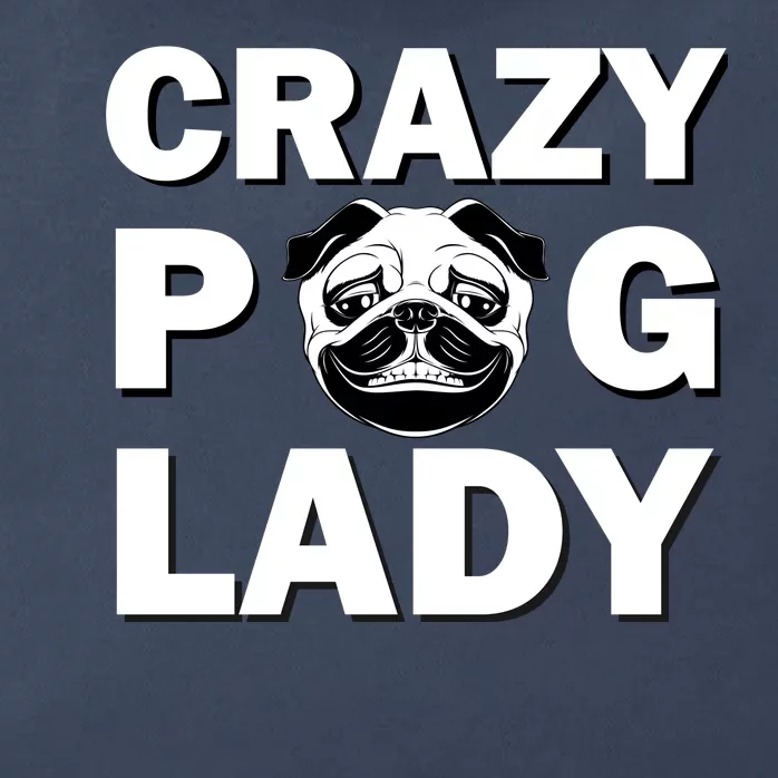 Crazy Pug Lady Zip Tote Bag