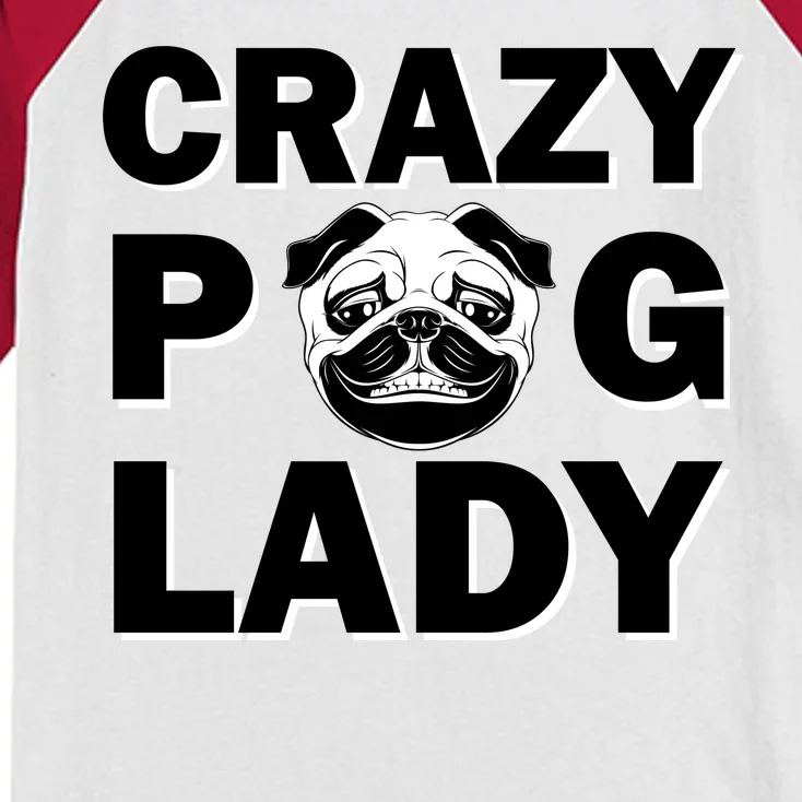 Crazy Pug Lady Kids Colorblock Raglan Jersey