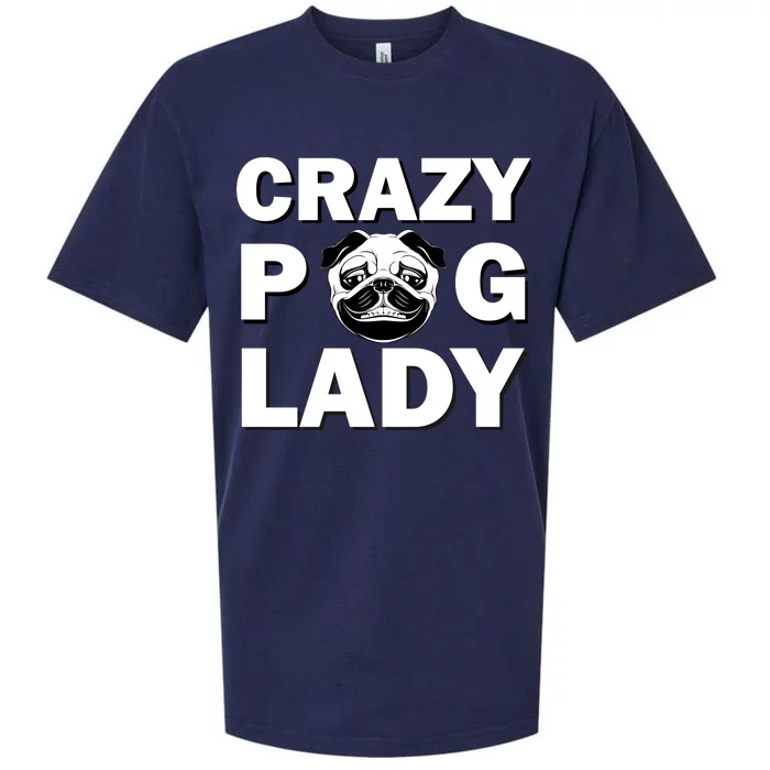 Crazy Pug Lady Sueded Cloud Jersey T-Shirt