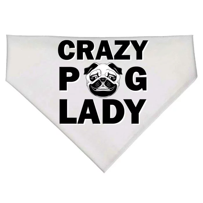 Crazy Pug Lady USA-Made Doggie Bandana