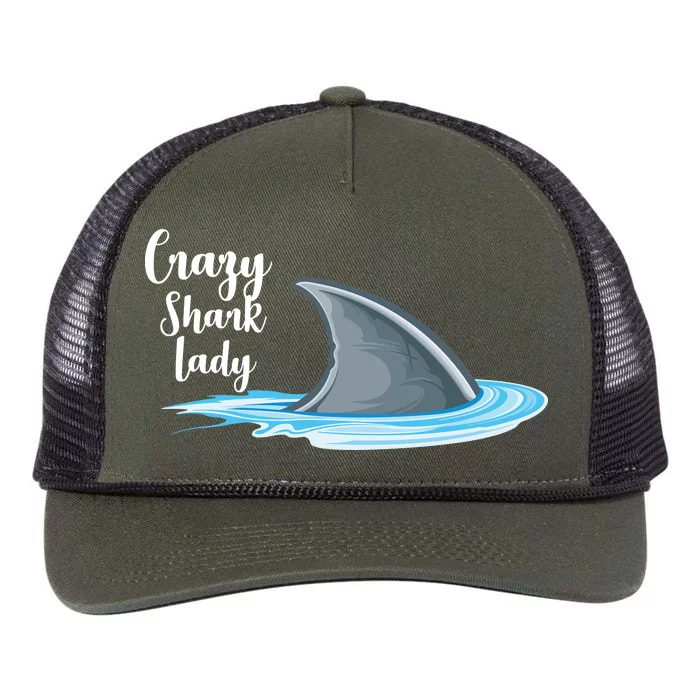 Crazy Shark Lady Retro Rope Trucker Hat Cap