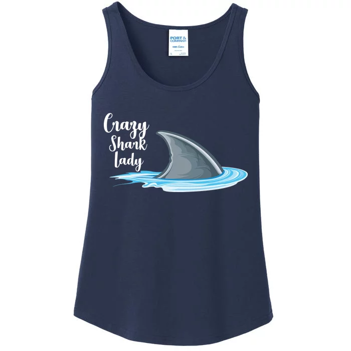 Crazy Shark Lady Ladies Essential Tank