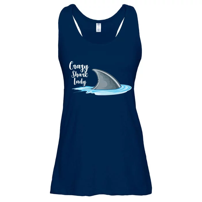 Crazy Shark Lady Ladies Essential Flowy Tank