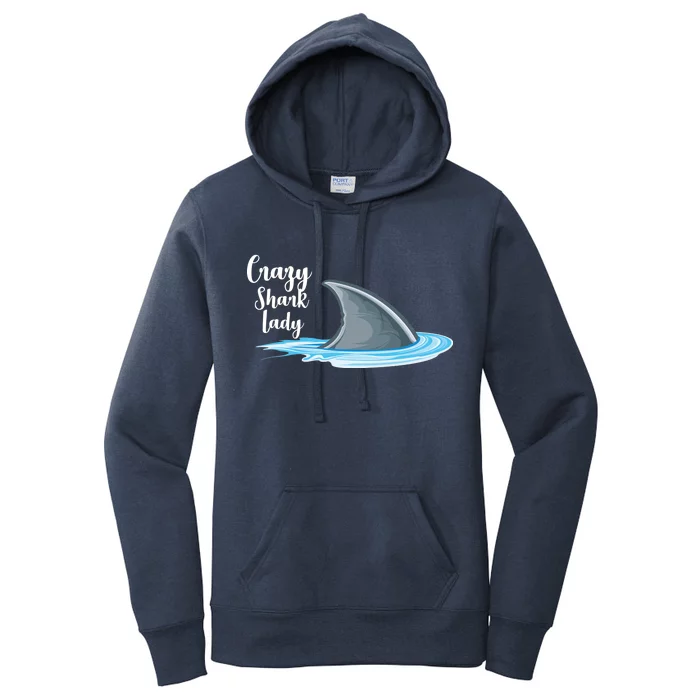 Crazy Shark Lady Women's Pullover Hoodie