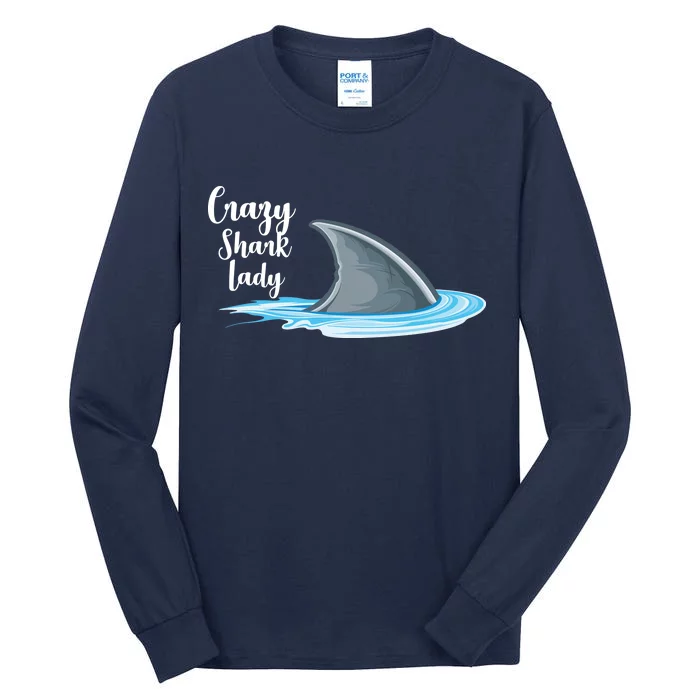 Crazy Shark Lady Tall Long Sleeve T-Shirt