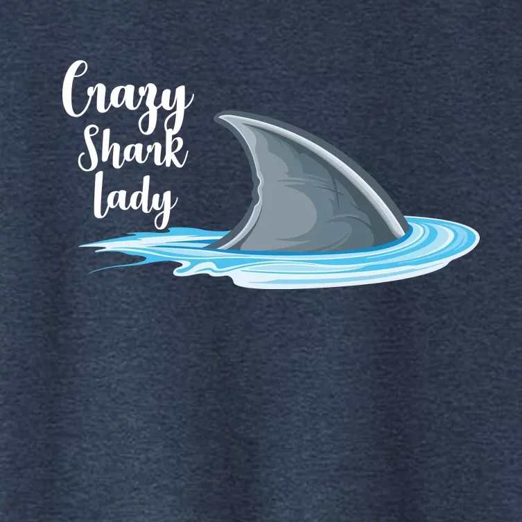 Crazy Shark Lady Women's Crop Top Tee