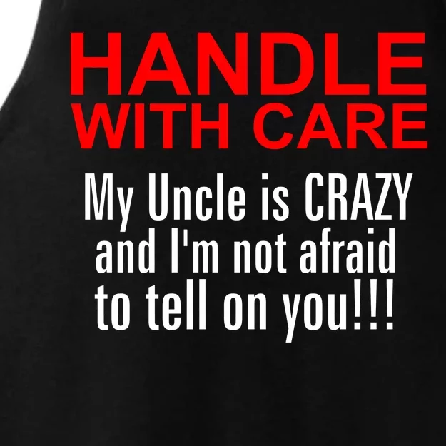 Crazy Uncle - Handle With Care Funny Ladies Tri-Blend Wicking Tank