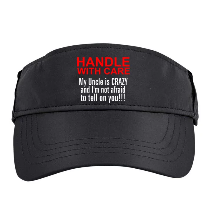 Crazy Uncle - Handle With Care Funny Adult Drive Performance Visor