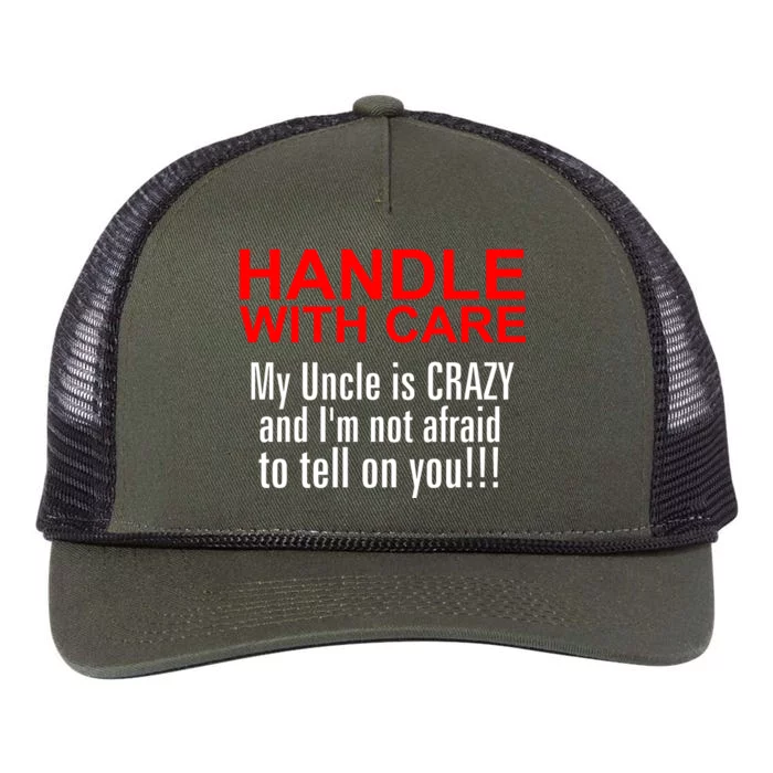 Crazy Uncle - Handle With Care Funny Retro Rope Trucker Hat Cap